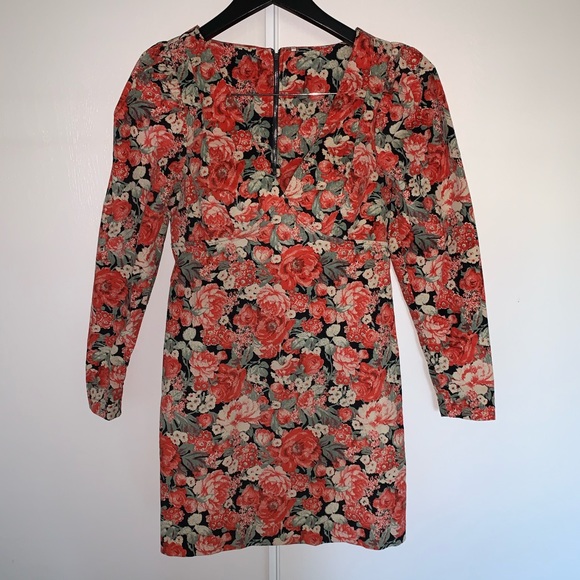 Free People Kapowski Mini Floral Rose Dress Size 0 - Picture 3 of 15